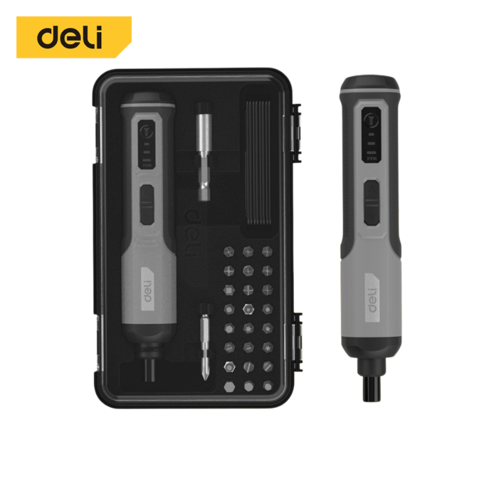 สว่านไขควงไฟฟ้า DELI EDC161-BK-01 26หัว สีดำ_0